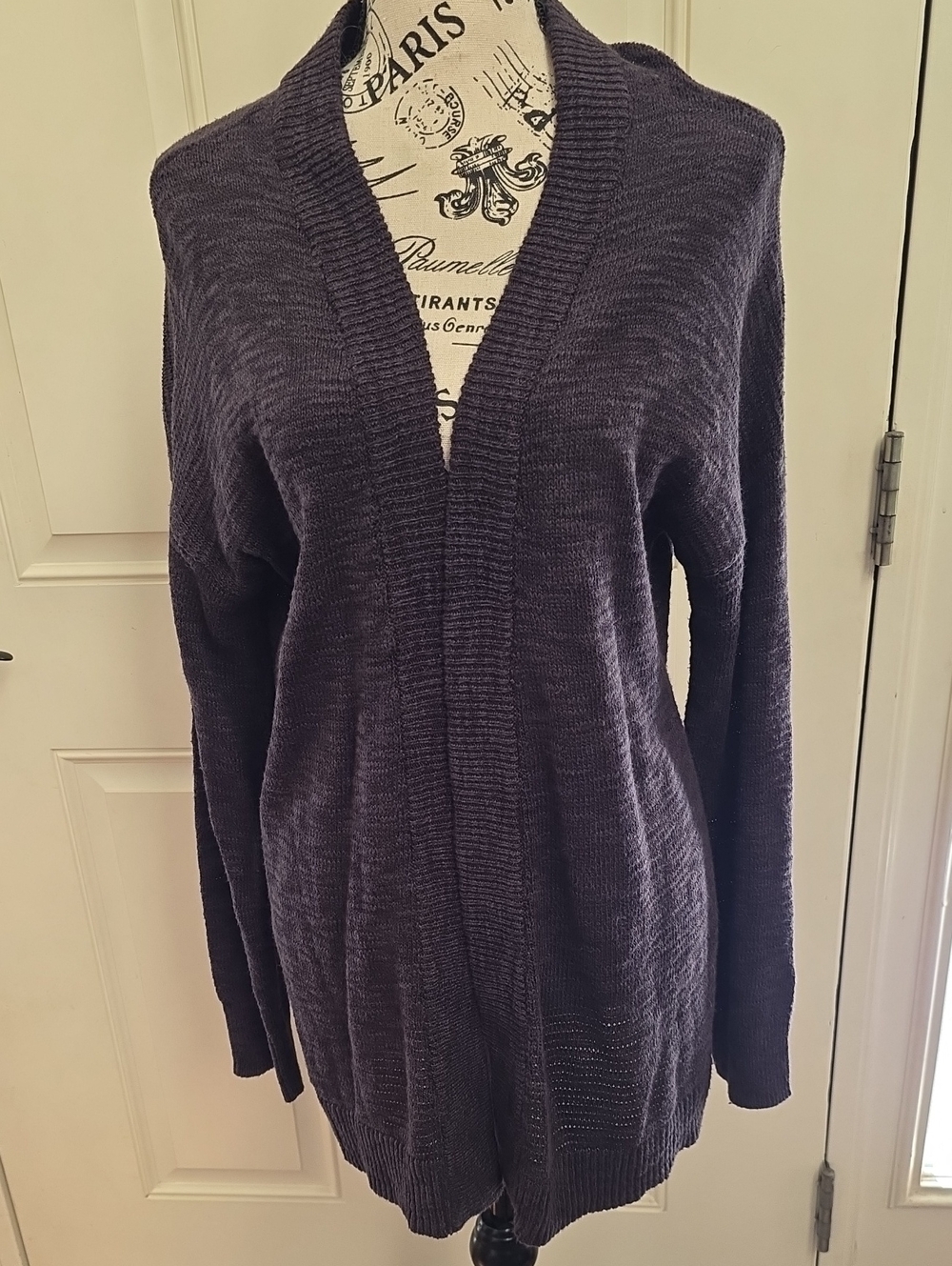 Sonoma Charcoal Open-Front Lightweight Cardigan